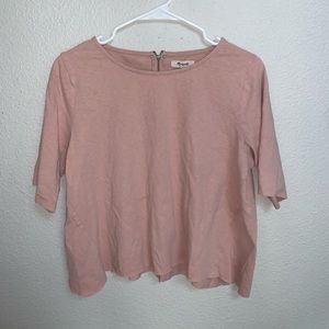 madewell pink blouse